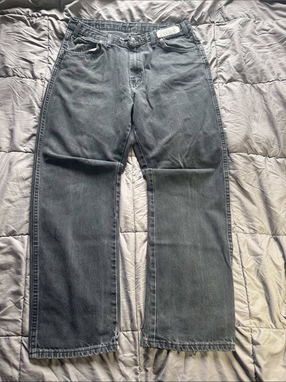 Men's Straight Jeans in Washed Gray